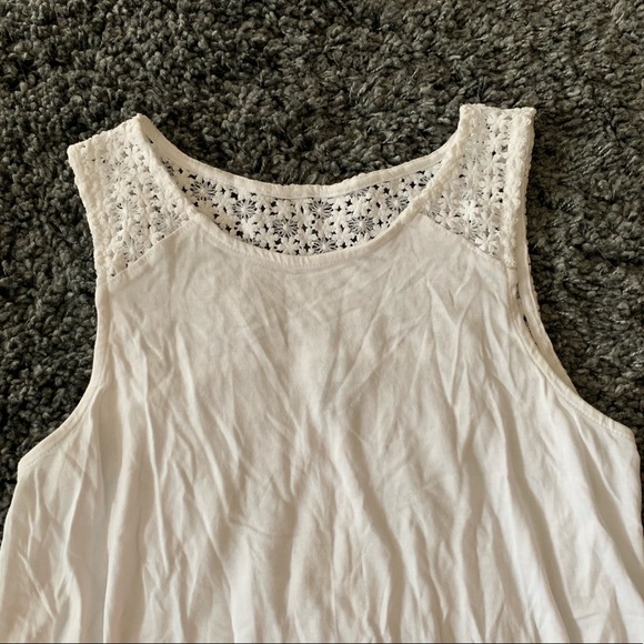 Old Navy White Tank Blouse Sz Small (bin1) - Picture 2 of 8